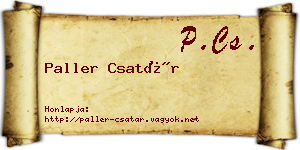 Paller Csatár névjegykártya